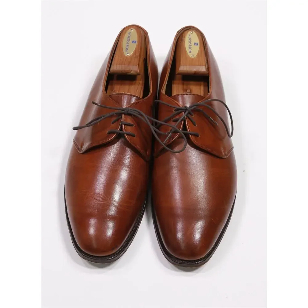 Peal & Co Brooks Brothers Chestnut Brown Plain Toe Oxford UK 10.5 US 11